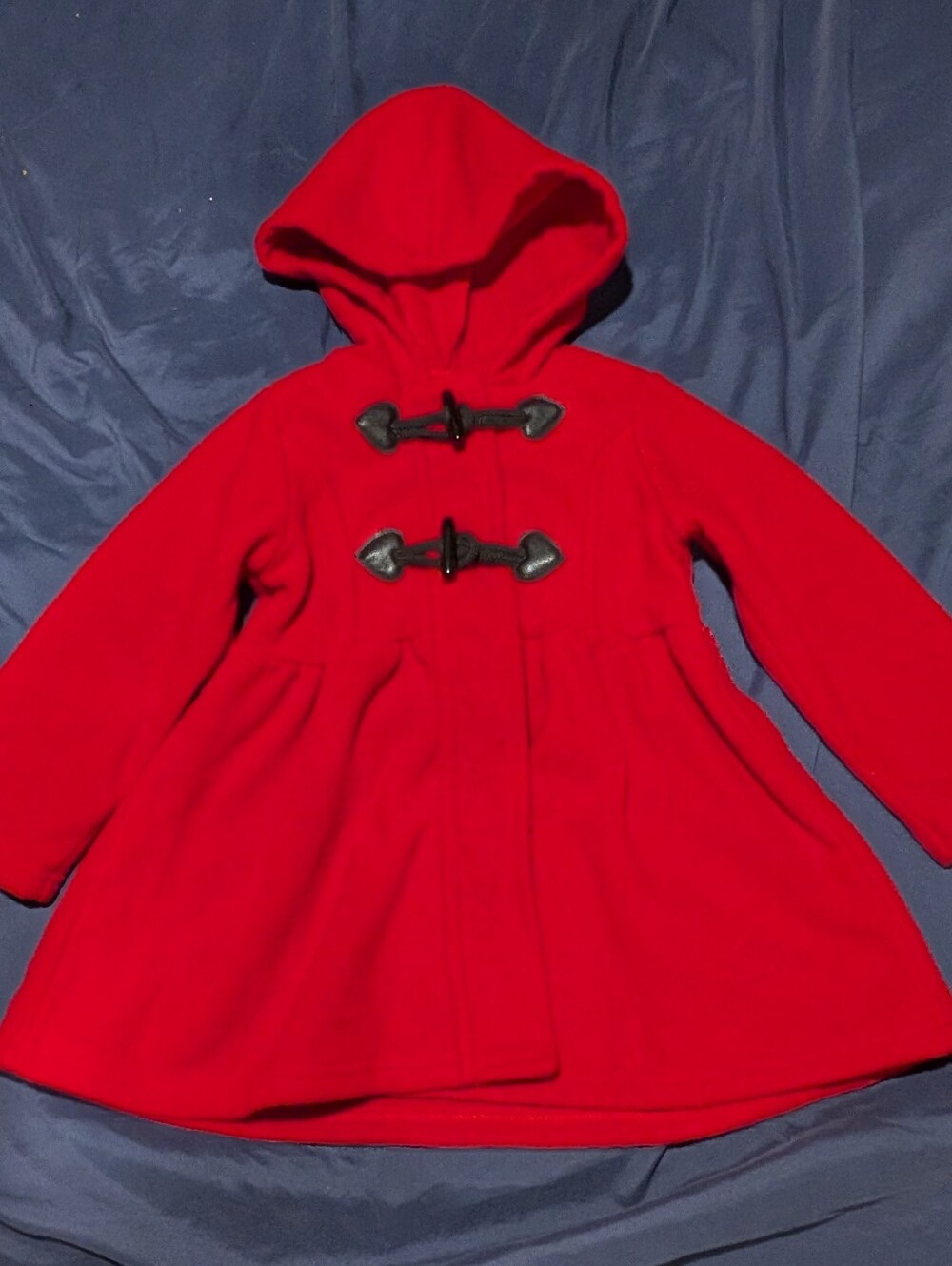 Good Lad Toddler Girls Red HoodedRed Fleece Coat